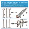 316 Stainless Steel 6 inch Folding Boat Cleat with Back Plate,Flip up Dock Cleat for Deck and Boat,Boat Tie Down Cleats Boat Dock Cleats Folding Cleat Pop Up Cleat Dock Cleats with Fasteners(4 Pack) view 3