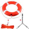 23" Life Ring Boat Safety Throw Ring with Water Floating Lifesaving Rope 50 and Bracket for Boating Safety - Orange view 1