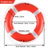 23" Life Ring Boat Safety Throw Ring with Water Floating Lifesaving Rope 50 and Bracket for Boating Safety - Orange view 3