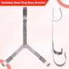 23" Life Ring Boat Safety Throw Ring with Water Floating Lifesaving Rope 50 and Bracket for Boating Safety - Orange view 4
