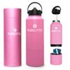Flobottle, Stainless Steel Water Bottle with Straw, 28 Oz Insulated Bottle with Storage, Leak Proof, BPA-Free, Modern, Blissful Pink, 838.46 ml, Hiking, Cycling, Gym, Everyday Use view 1
