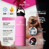 Flobottle, Stainless Steel Water Bottle with Straw, 28 Oz Insulated Bottle with Storage, Leak Proof, BPA-Free, Modern, Blissful Pink, 838.46 ml, Hiking, Cycling, Gym, Everyday Use view 4
