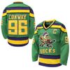 Mighty Ducks Ice Hockey Jersey #96 Charlie Conway #99 Adam Banks,90s Movie Hockey Jersey for Men and Women((96, X-Large) view 1