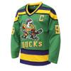 Mighty Ducks Ice Hockey Jersey #96 Charlie Conway #99 Adam Banks,90s Movie Hockey Jersey for Men and Women((96, Small) view 3