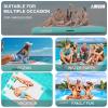 AWSUM 6ft x 5ft Inflatable Floating Dock Swim Platform Water Mat for Lake Floating Island Inflatable Raft Deck for Pool Beach Ocean view 2