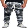 PROGO USA Men's Joggers Sweatpants Basic Fleece Marled Jogger Pant Elastic Waist (Small, B&W Camo) view 1
