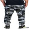 PROGO USA Men's Joggers Sweatpants Basic Fleece Marled Jogger Pant Elastic Waist (Small, B&W Camo) view 3