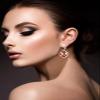 Clip On Big Purple Crystal Dangle Earrings for Women (Jun-Lavender-White Gold) view 2