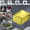 GALAXYLENSE 40 Packs Mylar Thermal Blanket for Survival Emergency First Aid Kits Army Outdoors Hiking Camping Bug Out Trauma Desert All Weather Condition Protection One Side Gold/One Side Silver view 3
