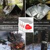 GALAXYLENSE 40 Packs Thermal Mylar Blanket Emergency for Survival First Aid Kits Army Outdoors Hiking Camping Bug Out Trauma Desert All Weather Condition Protection Silver Color view 4
