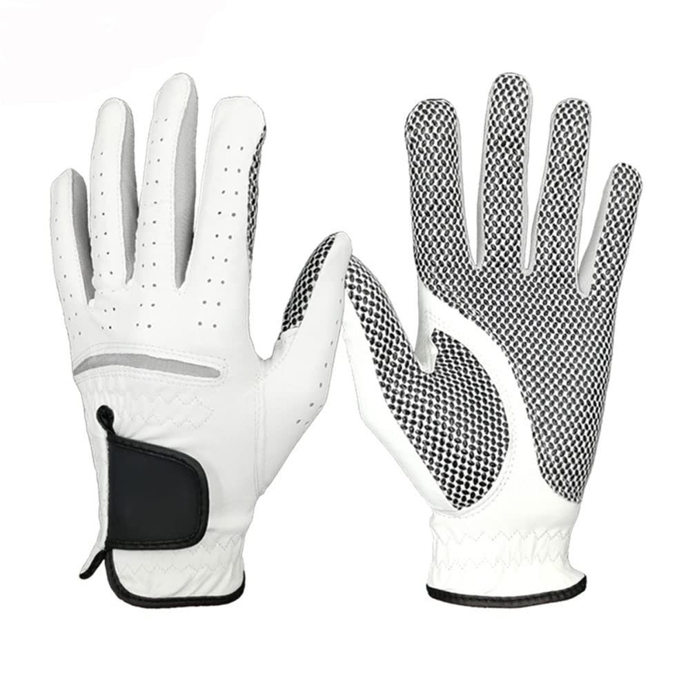 XARONF Mens Golf Glove Natural Fit Made from Long Lasting, Durable Lambskin, Left Hand + Right Hand (Size : 26)