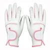 XARONF Womens Leather Golf Glove 1 Pair, Left Right Hand White Golf Glove fit Woman Girl, Size Small Medium Large XL (Size : 21) view 1