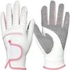 XARONF Womens Leather Golf Glove 1 Pair, Left Right Hand White Golf Glove fit Woman Girl, Size Small Medium Large XL (Size : 21) view 2