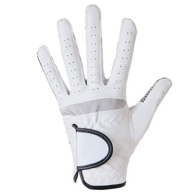 XARONF Men's Golf Gloves Left Hand, Single Gloves with Anti-Skid Particles, Practice Golf Gloves (Color : White, Size : 27)