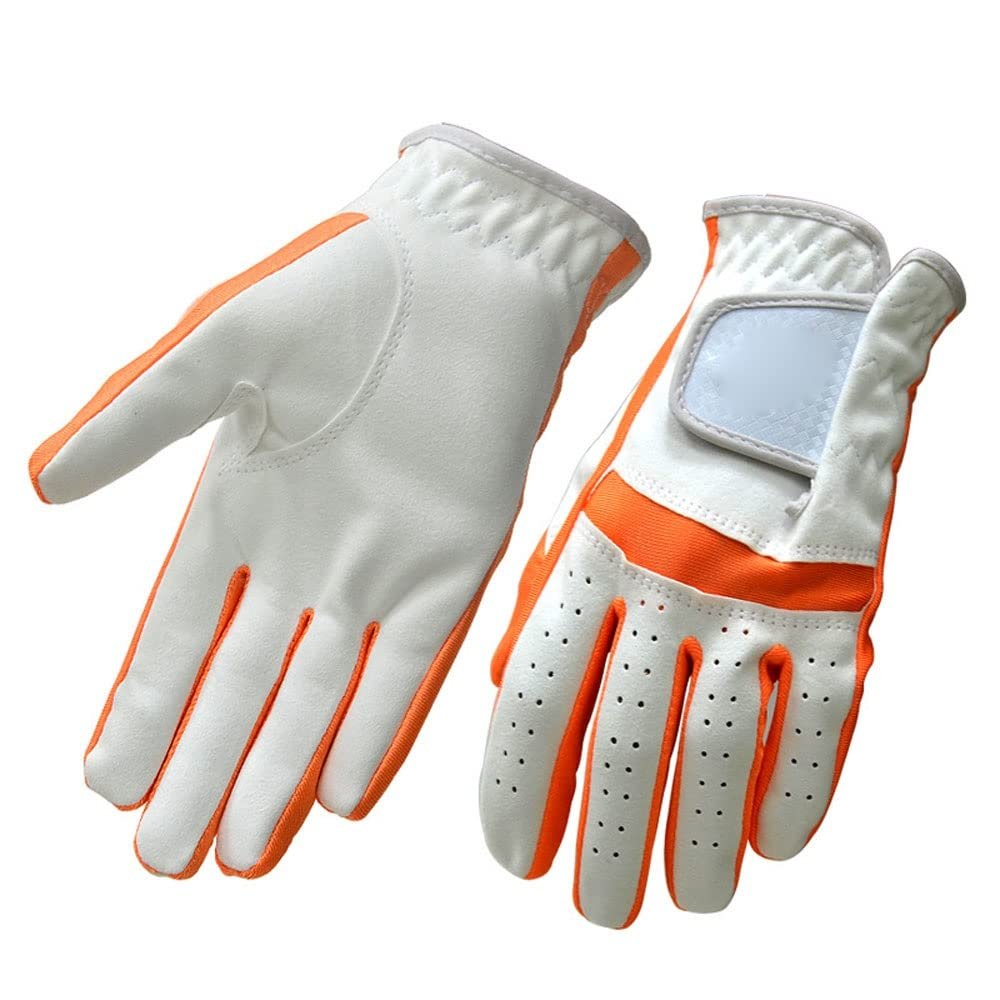 XARONF Children's Golf Glove One Pair (4 Size Options), A Pair of Golf Gloves for Children, Breathable Comfortable (Size : 16)