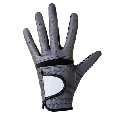 XARONF Men's Golf Gloves Left Hand, Single Gloves with Anti-Skid Particles, Practice Golf Gloves (Color : Gray, Size : 23)