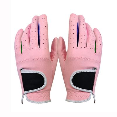 XARONF Children's Golf Gloves, Golf Gloves, Breathable Comfortable, Sports Gloves, White (Color : Pink, Size : 17)