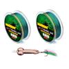 2Pcs Braided Fishing Line 4 Strands, with Hard Fish Lure, 109yards Multicolored PE Wire, 6LB/8LB/10LB/15LB/30LB Braided Wire for Saltwater Fishing (8LB/25LB) view 1