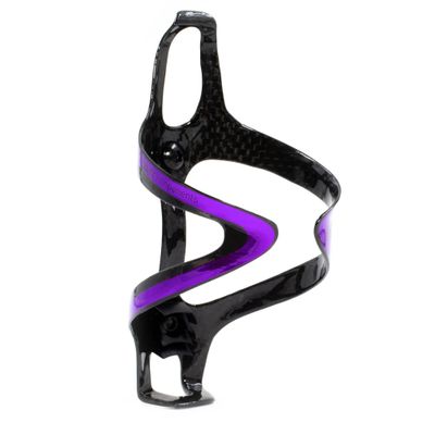 JRC Components Kaze Carbon Bottle Cages | Lightweight Open Water Bottle Cage 18g | Suitable for 500ml-750ml Cycling Water Bottle | Compatible with TacX, Elite, Zfal, Camelbak (Gloss Purple)