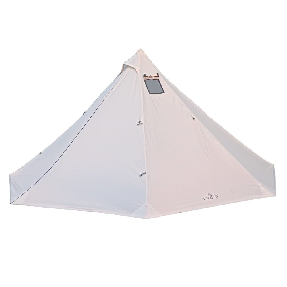 Longeek 4 Person Camping Tent 4 Seasons Backpacking Ultralight Easy Up Hot Tipi Teepee