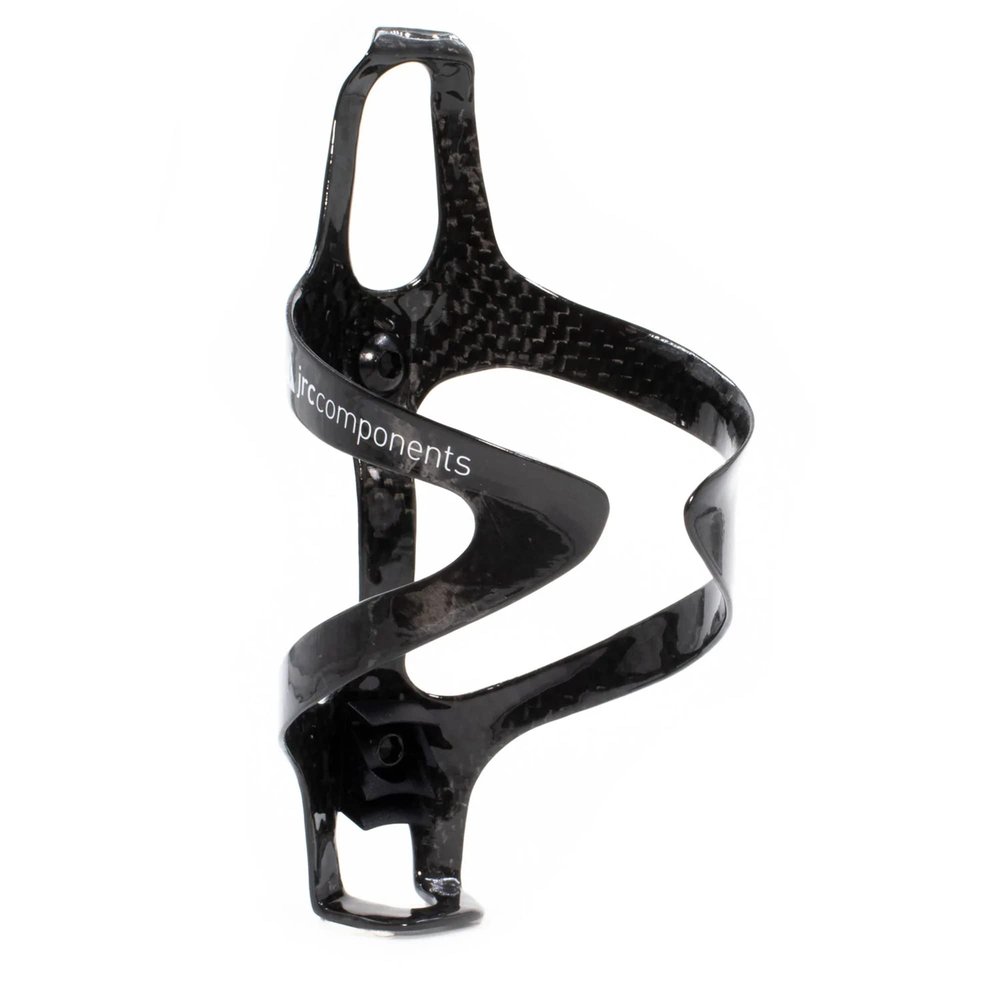 JRC Components Kaze Carbon Bottle Cages | Lightweight Open Water Bottle Cage 18g | Suitable for 500ml-750ml Cycling Water Bottle | Compatible with TacX, Elite, Zfal, Camelbak (Gloss Black)