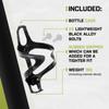JRC Components Kaze Carbon Bottle Cages | Lightweight Open Water Bottle Cage 18g | Suitable for 500ml-750ml Cycling Water Bottle | Compatible with TacX, Elite, Zfal, Camelbak (Gloss Black) view 2