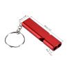 PATIKIL Emergency Survival Whistle, 4 Pack Double Tubes Whistles Super Loud Aluminum Whistles with Lanyard Keychain for Outdoor Camping Hiking, Red view 2