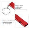 PATIKIL Emergency Survival Whistle, 4 Pack Double Tubes Whistles Super Loud Aluminum Whistles with Lanyard Keychain for Outdoor Camping Hiking, Red view 4