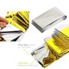 GALAXYLENSE Emergency Mylar Thermal Blanket for Survival First Aid Kits Army Outdoors Hiking Camping Bug Out Trauma Desert All Weather Condition Protection (100 Packs Gold) view 4