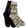 Dare 2b Unisex Adult Henry Holland Socks Set (Pack of 2) (10, 13) (Black/Beige/Gray) view 1