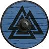 R.K GLOCAL ENTERPRISES Medieval Shield Viking Wooden Medieval Round Norse 24 Battle Armor Warrior Handmade Gift (Blue/Black) view 1