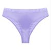 Alvivi Men's High Waisted Oily Smooth Underwear Full Cover Bulge Pouch Bikini Briefs Glossy Panties Light Purple A XX-Large view 4