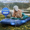LILTSDRAE Camping Sleeping PadsExtra Thick 5 Inch Inflatable Sleeping Mat with Pillow Built-in PumpOversized Mattress Super Portable Backpacking Sleeping Pad (Blue, Single) view 2