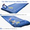 LILTSDRAE Camping Sleeping PadsExtra Thick 5 Inch Inflatable Sleeping Mat with Pillow Built-in PumpOversized Mattress Super Portable Backpacking Sleeping Pad (Blue, Single) view 4