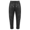 Aislor Girls Boys Glitter Sequins Hip Hop Jazz Street Modern Solo Dance Harem Pants Sweatpants Performance Trousers Black 6-7 Years view 2