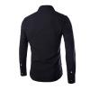 Maiyifu-GJ Men's Casual Business Dress Shirt Regular Fit Button Down Shirts Solid Slim Fit Long Sleeve Western Shirts (Black,X-Large) view 2