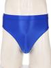 Alvivi Men's High Waisted Oily Smooth Underwear Full Cover Bulge Pouch Bikini Briefs Glossy Panties Blue A Large view 2