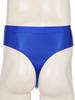 Alvivi Men's High Waisted Oily Smooth Underwear Full Cover Bulge Pouch Bikini Briefs Glossy Panties Blue A Large view 3