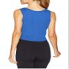 Bestisun Athletic Gym Shirts Workout Crop Tank Tops Pilates Dance Clothing for Women Blue M view 2