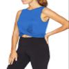 Bestisun Athletic Gym Shirts Workout Crop Tank Tops Pilates Dance Clothing for Women Blue M view 4