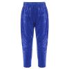Aislor Girls Boys Glitter Sequins Hip Hop Jazz Street Modern Solo Dance Harem Pants Sweatpants Performance Trousers Royal Blue 13-14 Years view 1