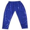 Aislor Girls Boys Glitter Sequins Hip Hop Jazz Street Modern Solo Dance Harem Pants Sweatpants Performance Trousers Royal Blue 13-14 Years view 3