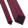 DecTwig Men's Maroon Ties Solid Color Formal Neckties 3.15" (8CM) Burgundy Ties For Men view 4
