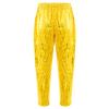 Aislor Girls Boys Glitter Sequins Hip Hop Jazz Street Modern Solo Dance Harem Pants Sweatpants Performance Trousers Gold 13-14 Years view 2