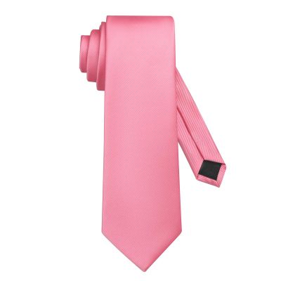 DecTwig Men's Ties Solid Color Formal Neckties 3.15" (8CM) Pink Ties For Men