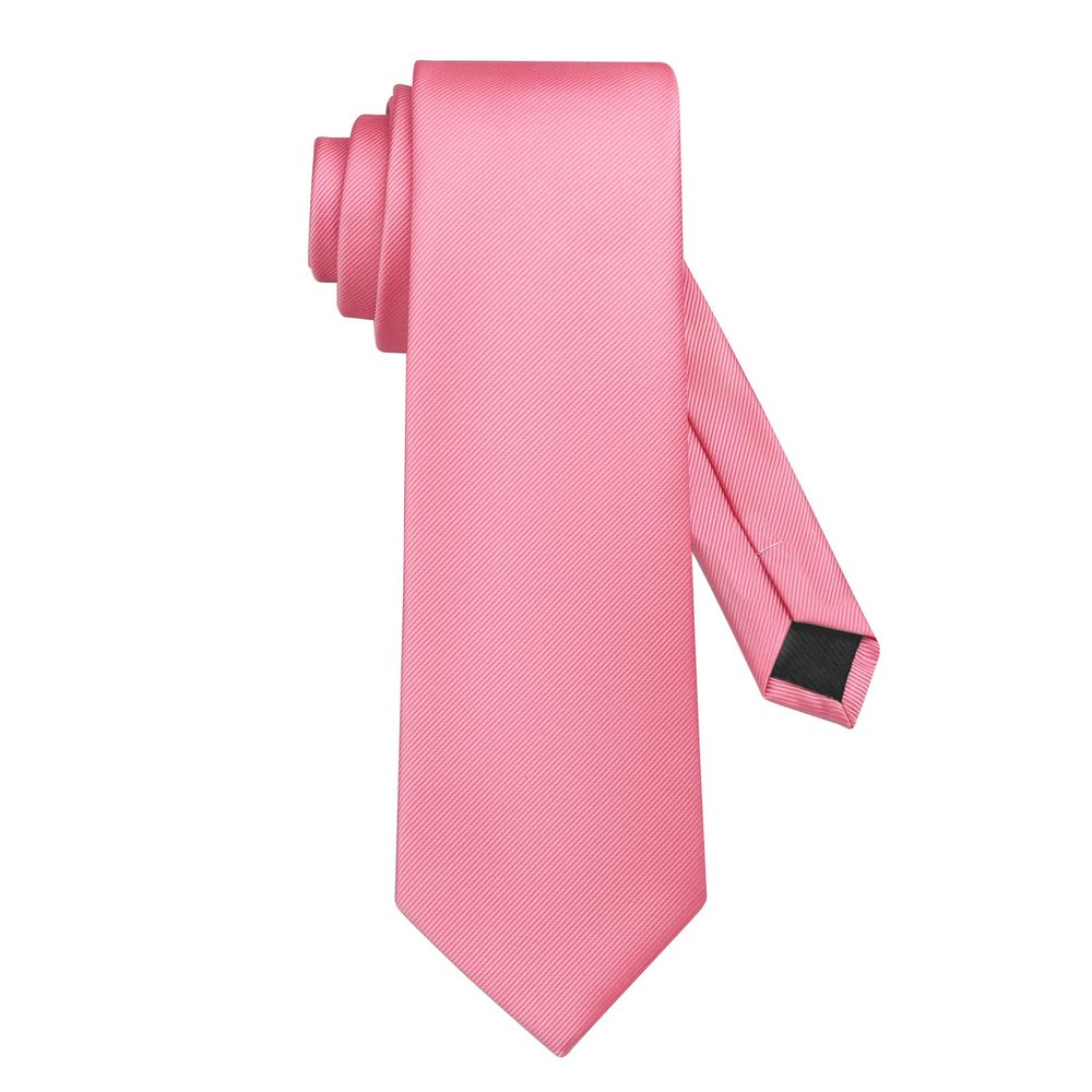 DecTwig Men's Ties Solid Color Formal Neckties 3.15" (8CM) Pink Ties For Men