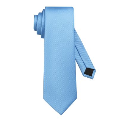 DecTwig Men's Baby Blue Ties Solid Color Formal Neckties 3.15" (8CM) Light Blue Ties For Men
