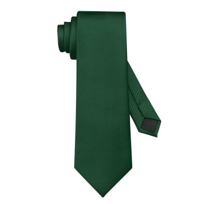 DecTwig Men's Ties Solid Color Formal Neckties 3.15" (8CM) Hunter Green Ties For Men