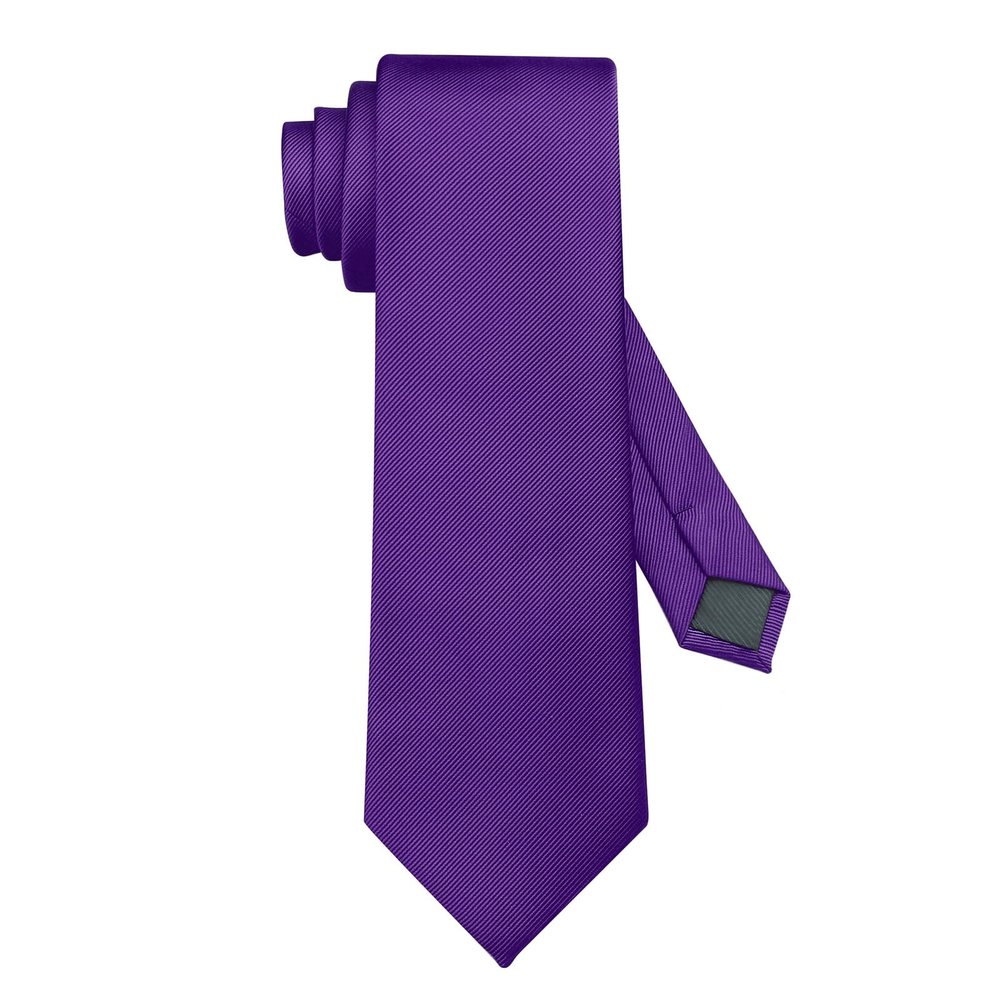 DecTwig Men's Ties Solid Color Formal Neckties 3.15" (8CM) Purple Ties For Men