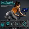 Large Noseless Bike Seat, Premium Stationary Comfortable Extra Wide Bike Seat for Women & Men, Waterproof Adults Oversized Bicycle Seat for Peloton, Spin Bike, Exercise Bike, Cruiser view 3